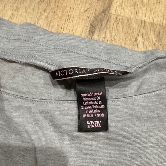 Victoria's Secret Pajama Set with Pink and Navy Bottoms - Picture 5 of 5